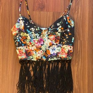 LA Hearts Pacsun Fringe Top